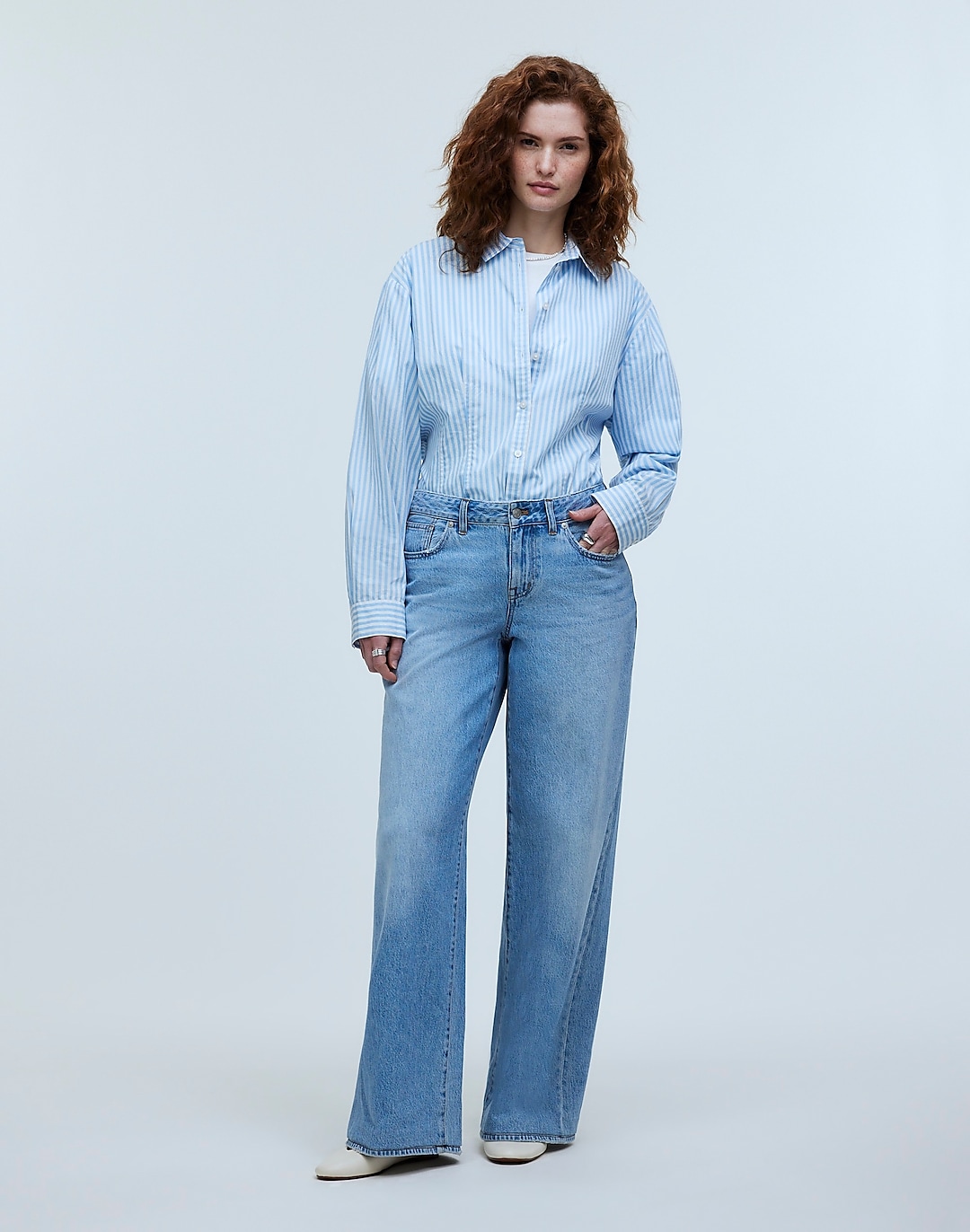 Curvy Baggy Straight Jeans in Kendall Wash | Madewell