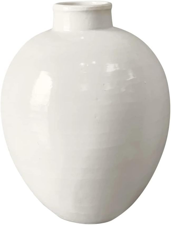 Artissance AM82230108 Ceramic Egg-Shaped, 11 Inch Diameter, White Vase (Décor) | Amazon (US)