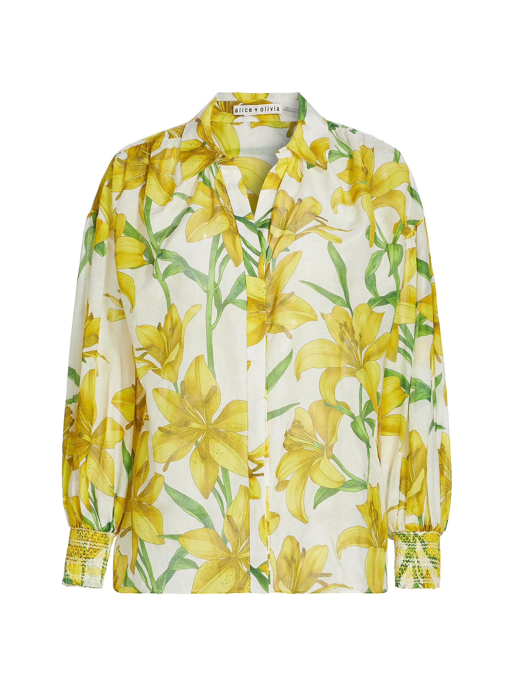 Maylin Floral Cotton-Silk Blouse | Saks Fifth Avenue