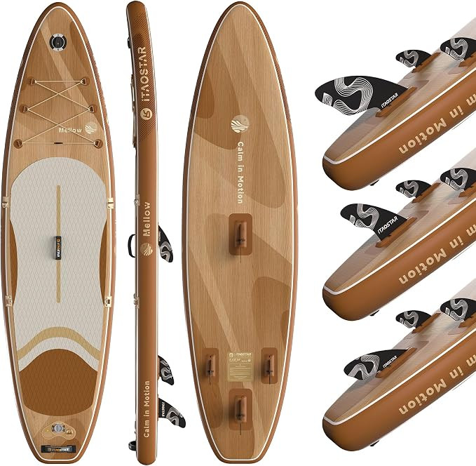 iTAOSTAR Mellow 11'x33 Inflatable Stand Up Paddle Board - Complete SUP Kit with Backpack, Paddle,... | Amazon (US)