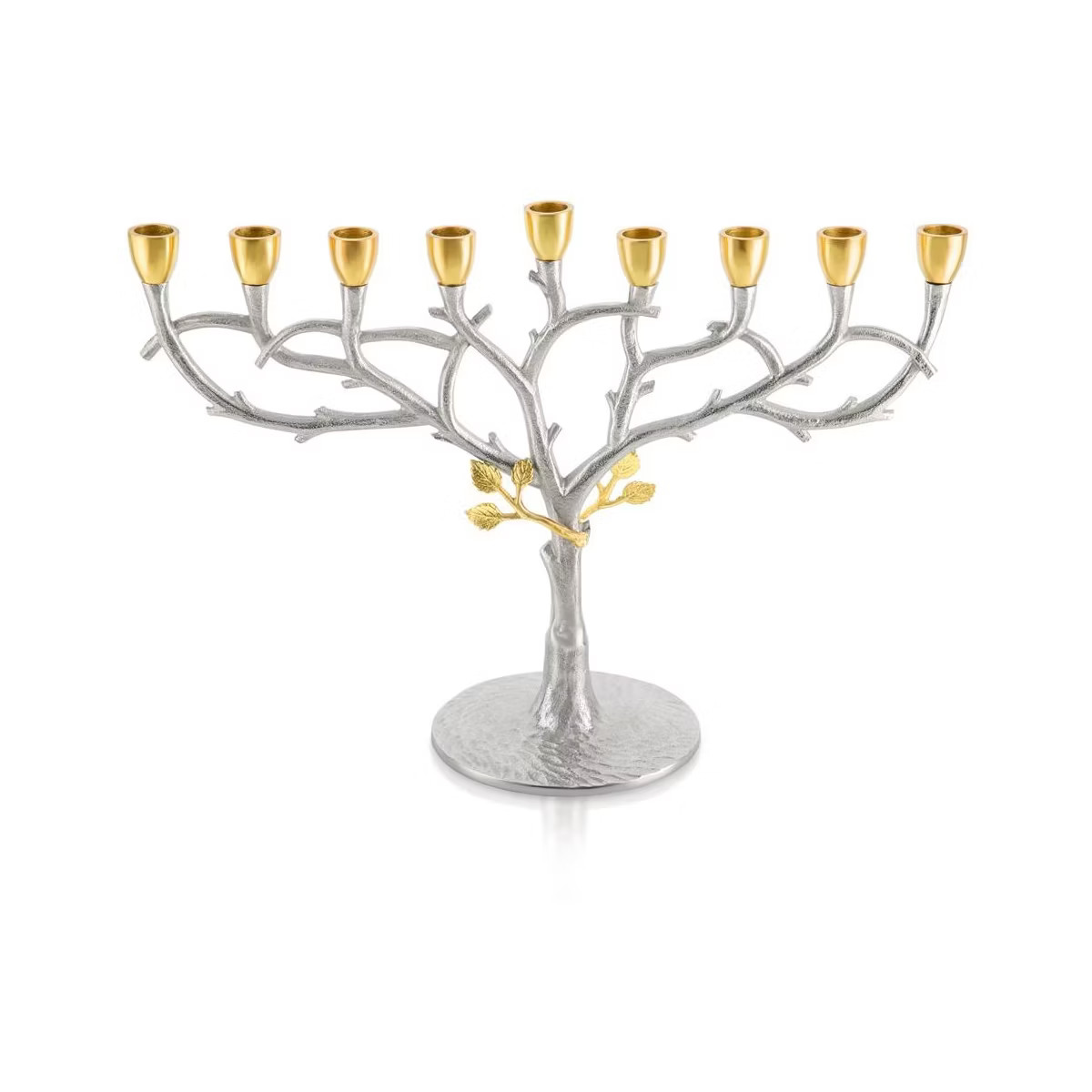 Classic Touch Two-tone Menorah with Leaf Design | Target