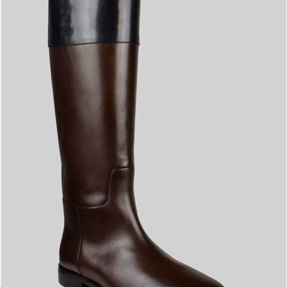 Ralph Lauren Collection Sabrena Burnished Calfskin riding boots brown | Poshmark