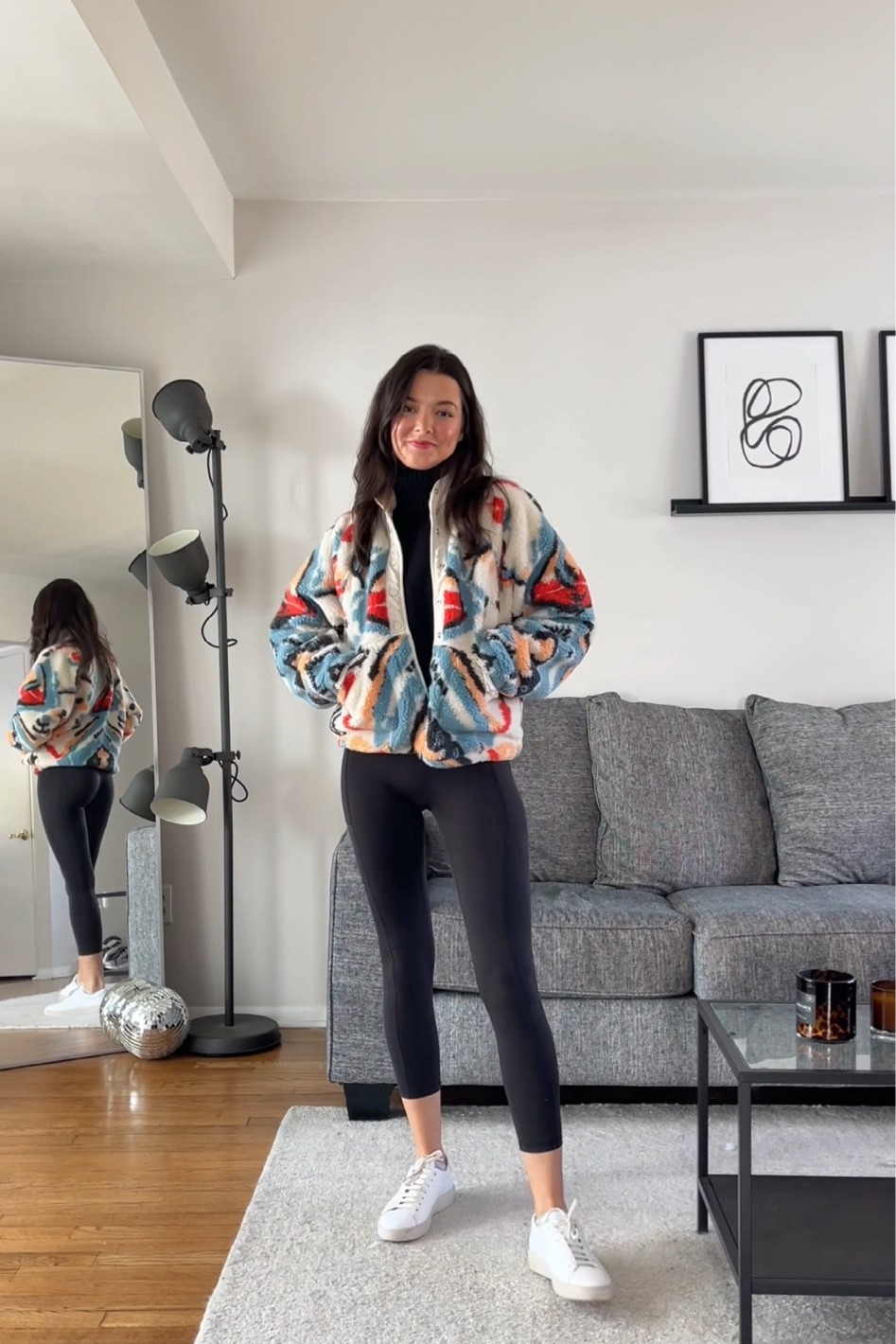 Wearing size XS in the jacket, S in the turtleneck! I don’t recommend the leggings so I’m not linking them :) 

#LTKSeasonal #LTKstyletip #LTKunder100