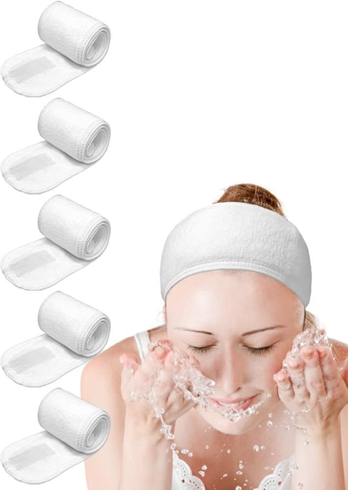 EUICAE Spa Headband Sweat Towel Wrap Non-Slip Stretchable Washable for Face Wash, Facial Treatmen... | Amazon (US)
