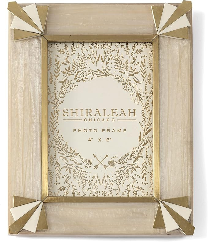 Shiraleah Ariston Corner Detail Ivory 4X6 Picture Frame | Amazon (US)