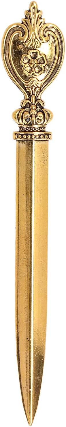 Vintage Metal Letter Opener, Desk Envelope Slitter Desk Letter Opener Knife Metal Envelope Opener Lightweight Hand Envelope Slitter(Gold) | Amazon (US)