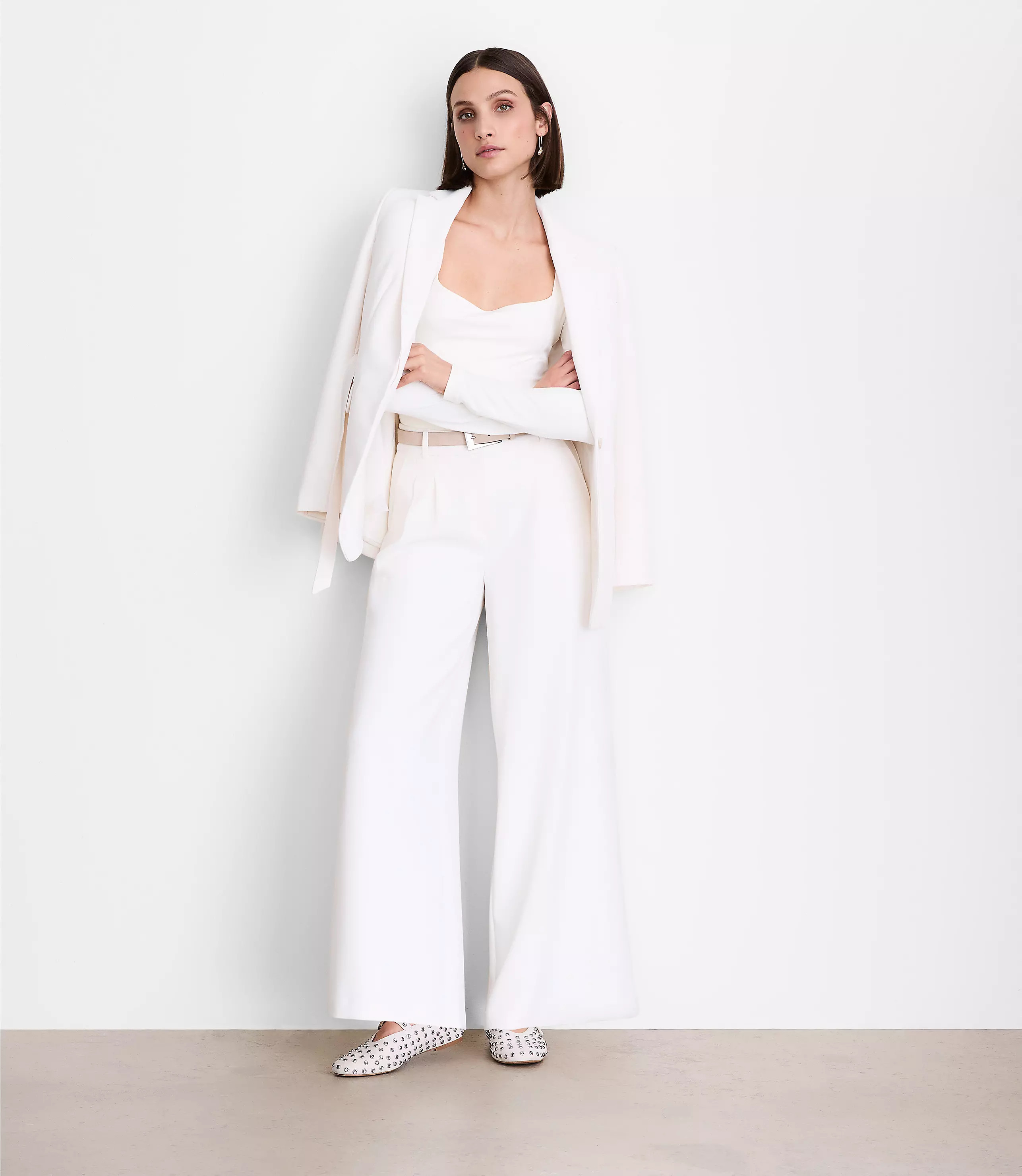 LOFT Versa Crepe Drape Palazzo Pant | LOFT