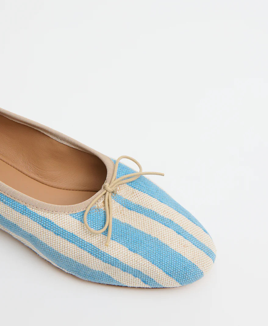 Limited Edition Pascucci Dream Ballerina - Baby Blue Stripe | MANSUR GAVRIEL