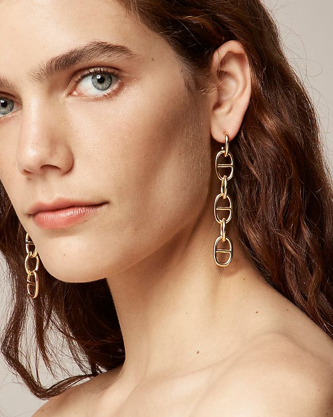 Signature gold-link earrings | J. Crew US