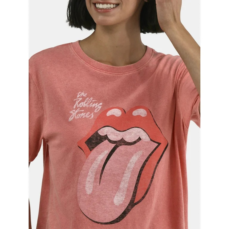 Time and Tru The Rolling Stones Tongue Logo Women's Graphic Tee, Sizes XS-XXXL | Walmart (US)