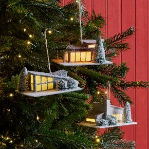 Mid-Century Paper House Ornament | West Elm (US)