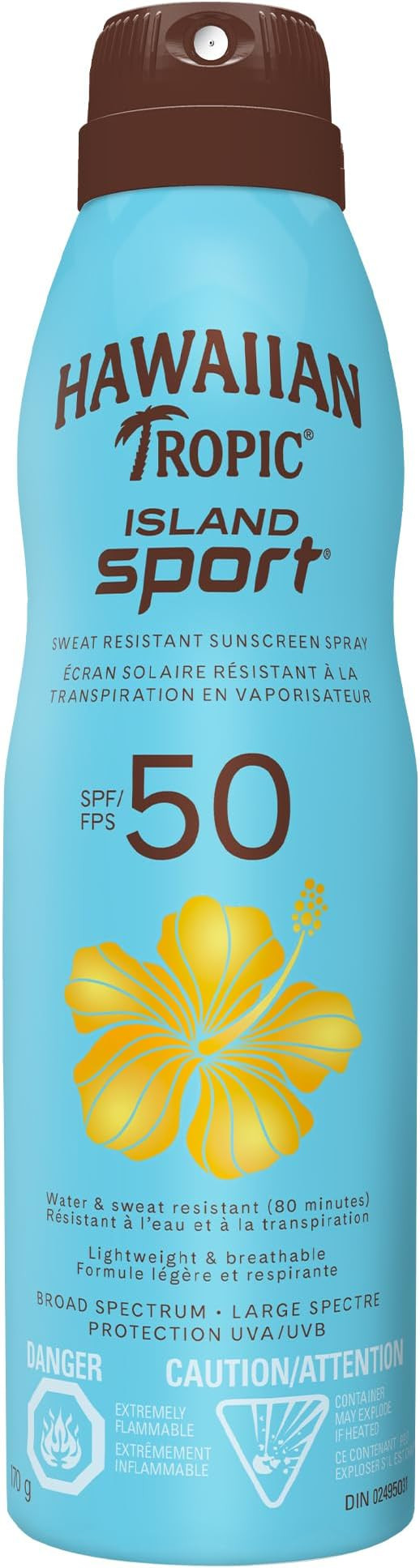 Hawaiian Tropic Island Sport Clear Spray Sunscreen SPF 50, 170g | Hawaiian Tropic Sunscreen SPF 5... | Amazon (CA)