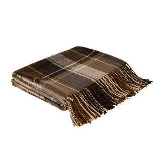 Glitzhome 50 in. H Woven Plaid Throw Blanket-1126202630 - The Home Depot | The Home Depot