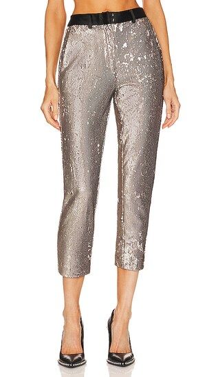 Leigh Sequin Trouser in Silver | Revolve Clothing (Global)