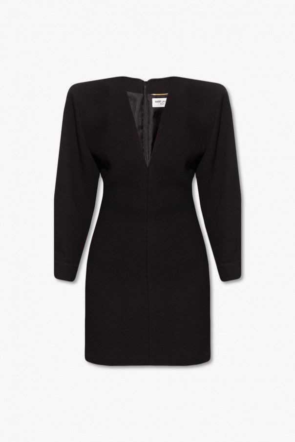 o1s1wg110924 V-Neck Dress in Double Crepe in Black | Grailed