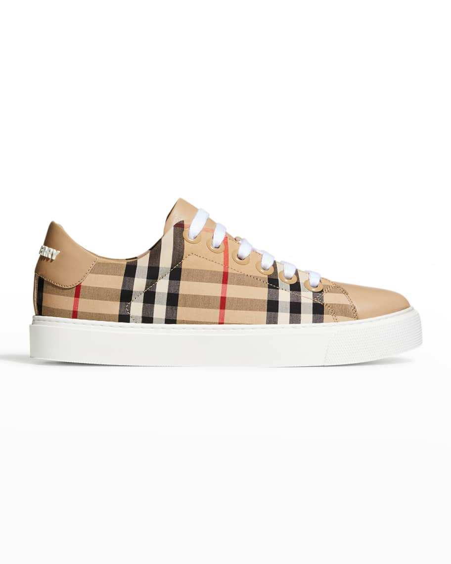 Burberry Albridge Check Sneakers | Neiman Marcus