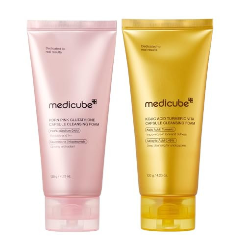 medicube Tone Correcting Cleanser Duo: PDRN Capsule and Kojic Acid Turmeric Capsule Foam Cleanser | Targets Uneven Skin Tone & Dark Spots | Brightening & Clarifying Korean Skincare Set | Amazon (US)
