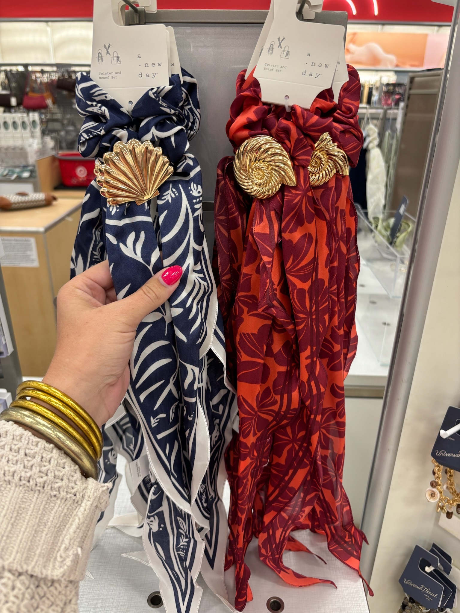The cutest scarf hair ties for summer!😍 Love the little shell detail!! 

 #LTKootd #LTKSeasonal #LTKBeauty