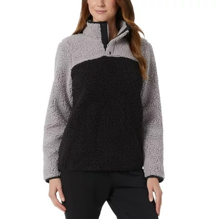 32 DEGREES Womens Sherpa Mock-Neck Sweatshirt | Walmart (US)
