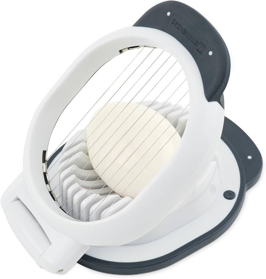 KITCHENDAO Replaceable Egg Slicer with Stainless Steel Wires, Egg Cutter for Hard-Boiled Eggs, Du... | Amazon (US)