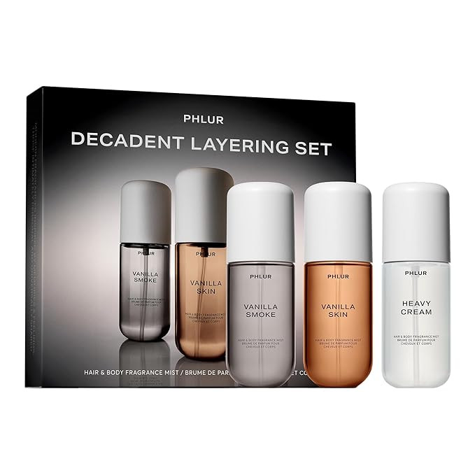 PHLUR Decadent Layering Set ($75 Value) - Travel Size Body Mist Gift Set - Vanilla Smoke, Vanilla... | Amazon (US)