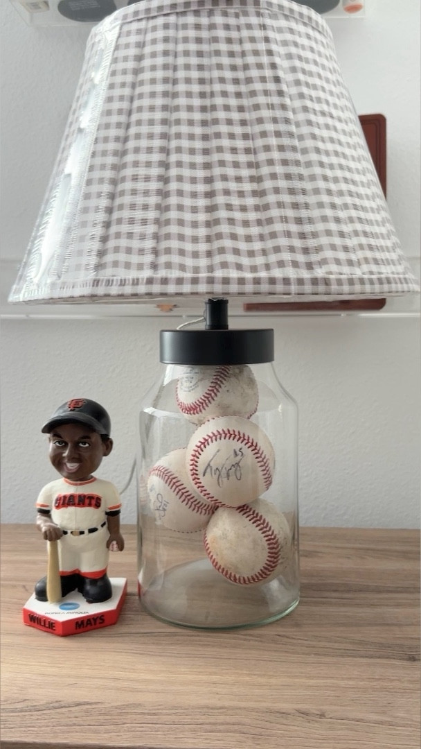 The perfect lamp for a vintage boy’s room or nursery. This lamp base can be filled with baseballs, golf balls, etc  

#LTKFindsUnder50 #LTKHome #LTKFamily