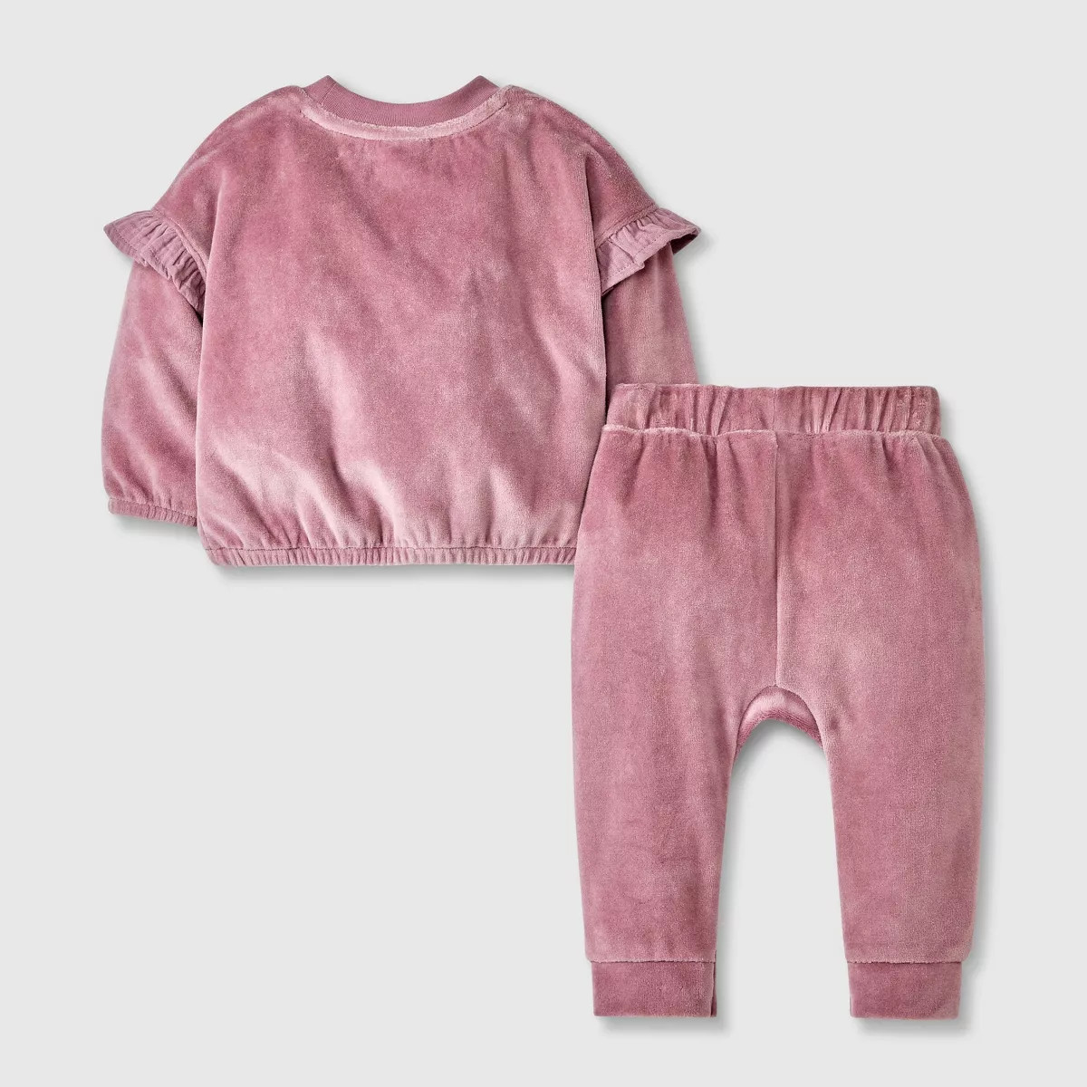 Baby Girls' Velour Top & Bottom Set - Cat & Jack™ Purple | Target