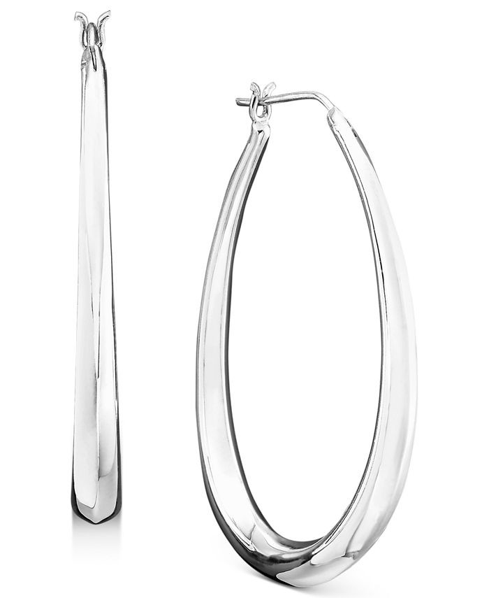 Giani Bernini Large Sterling Silver Graduated Drop Hoops, 1.75 | Macys (US)