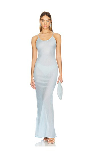 Martini Maxi Dress in Lagoon | Light Blue Dress Dusty Blue Dress Baby Blue Dress Blue Summer Dress | Revolve Clothing (Global)