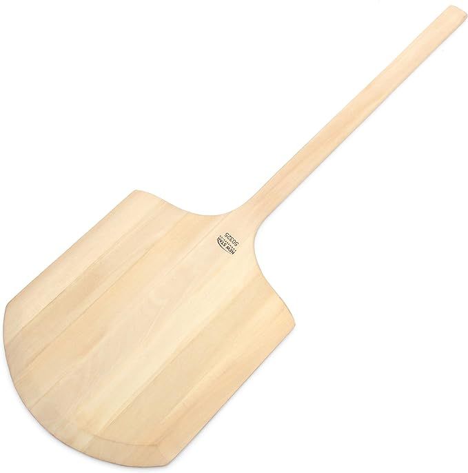 New Star Foodservice 50325 Restaurant-Grade Wooden Pizza Peel, 16" L x 14" W Plate, with 26" L Wo... | Amazon (US)