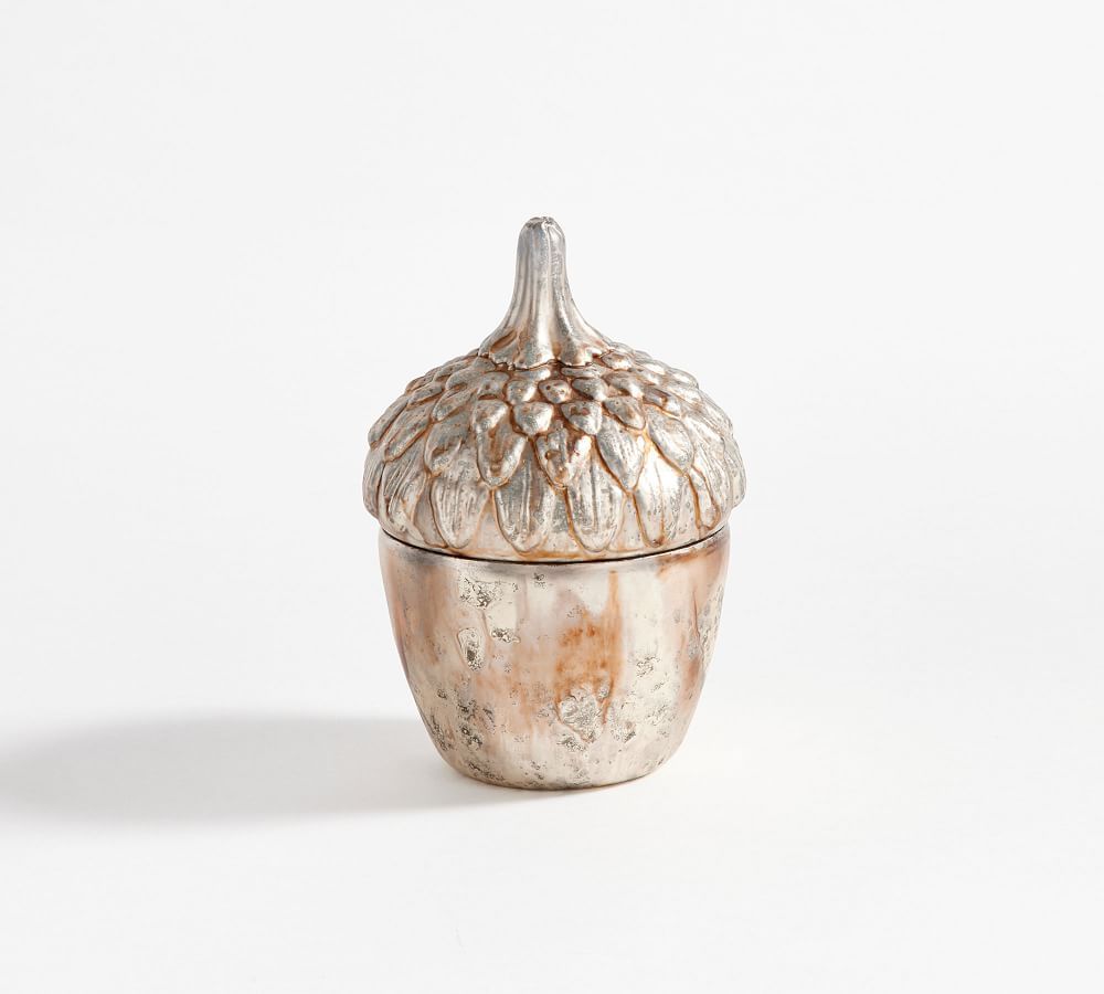 Acorn Lidded Scented Glass Candles - Harvest Spice | Pottery Barn (US)