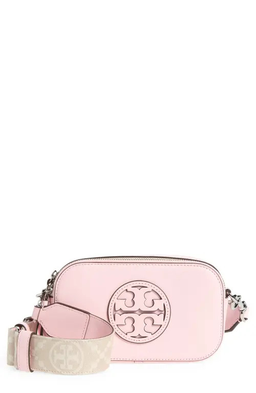 Tory Burch Mini Miller Leather Crossbody Bag in Pink Plie at Nordstrom | Nordstrom