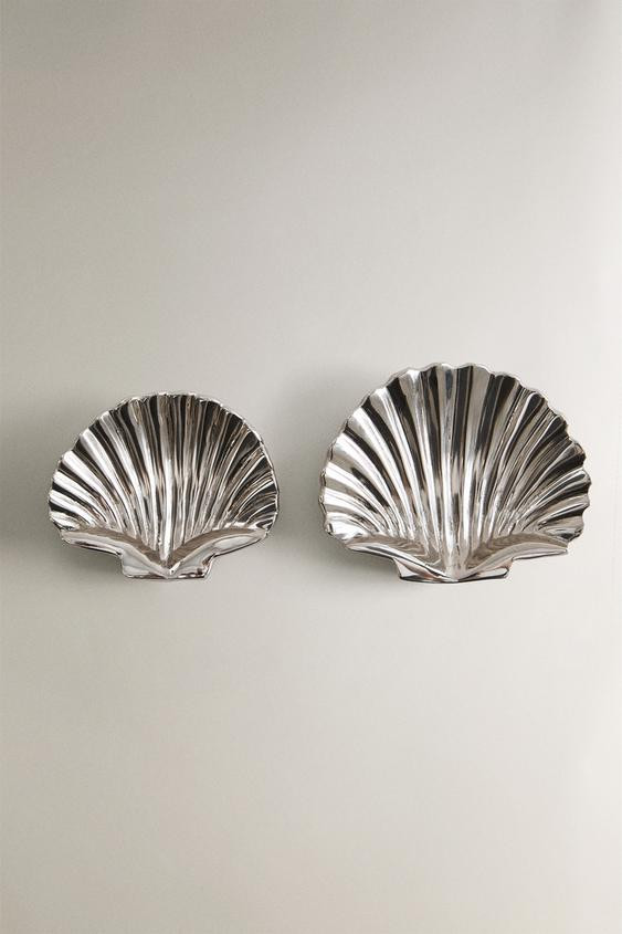 DECORATIVE METAL SHELL TRAY | Zara US
