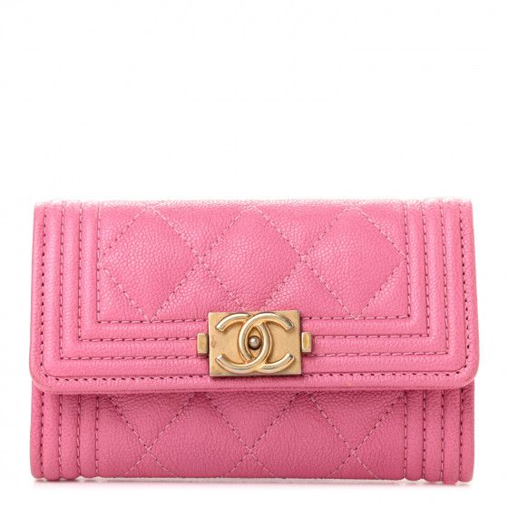CHANEL

Caviar Quilted Boy Flap Card Holder Wallet Light Pink | Fashionphile