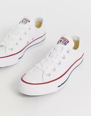 Converse Chuck Taylor All Star Ox canvas sneakers in white | ASOS (Global)