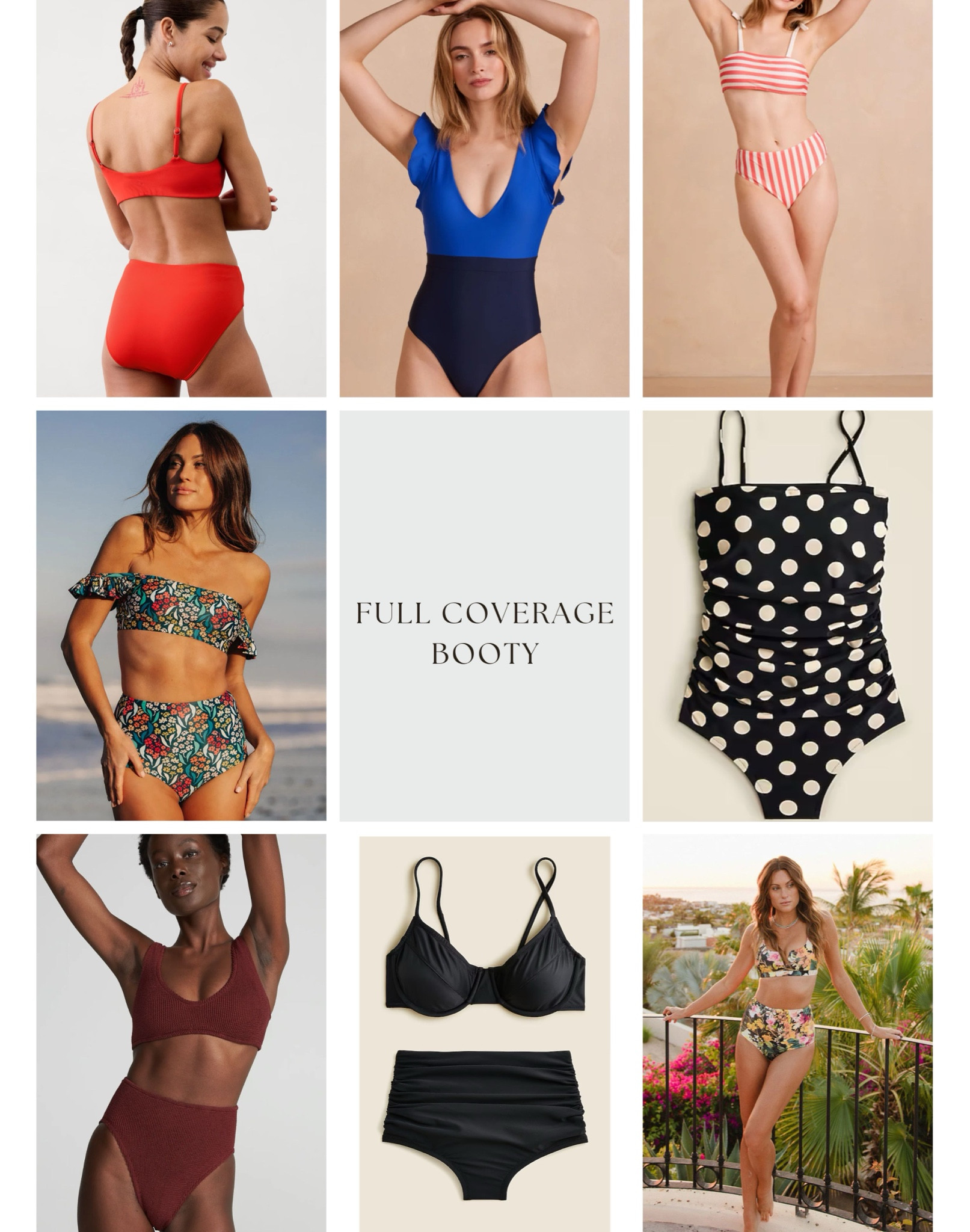 Full booty coverage crowd sourced brands  
Not linked: YouSwim