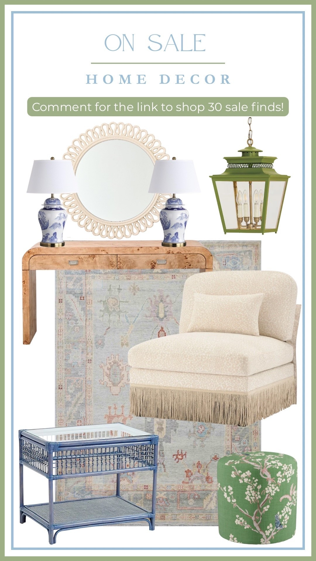 So many great home decor finds on sale! Perfect for an affordable, classic and colorful living room design! 

Classic living room decor | traditional living room decor | Grandmillennial living room decor | home decor on sale | affordable home decor | sale finds | preppy home decor | colorful home decor

#LTKHome #LTKSaleAlert