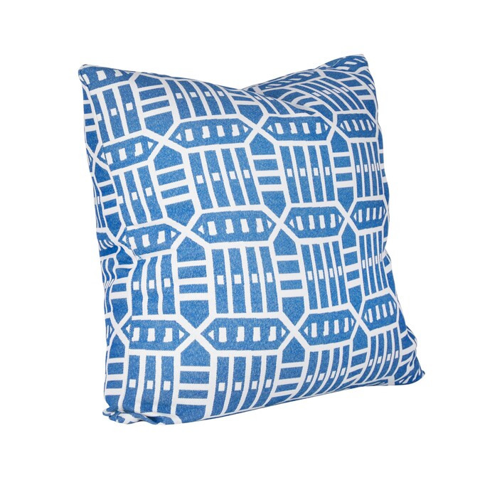 Astella Pacifica Throw Pillows Geometric Roland Blue Square Throw Pillow Lowes.com | Lowe's