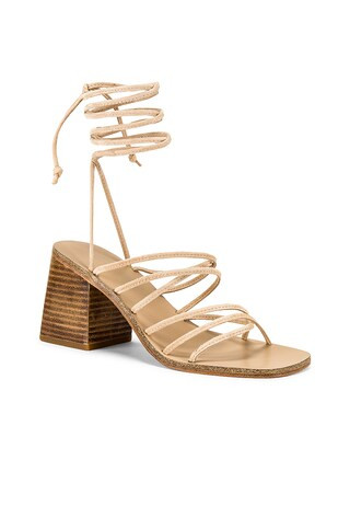 RAYE Cross Sandal in Nude Suede from Revolve.com | Revolve Clothing (Global)