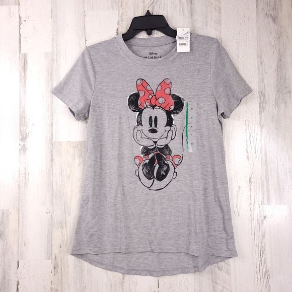 Disney Minnie Mouse Gray Graphic Short Sleeve Tee | Poshmark
