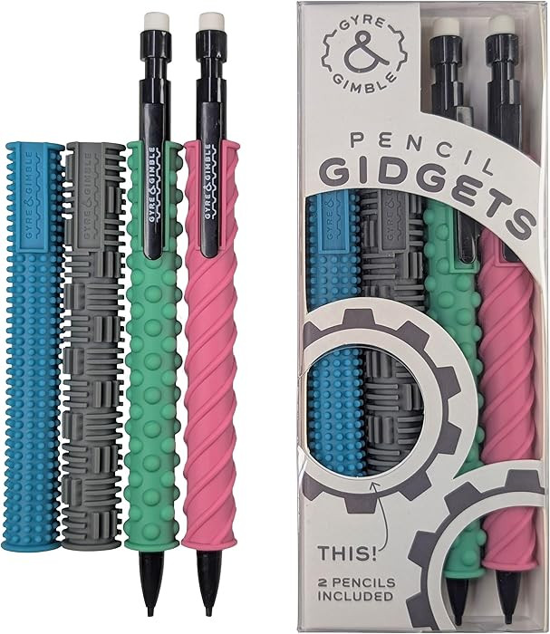 Gyre & Gimble Pencil Gidgets – Textured Silicone Pencil Sleeve for Quiet Fidgeting – Transfor... | Amazon (US)