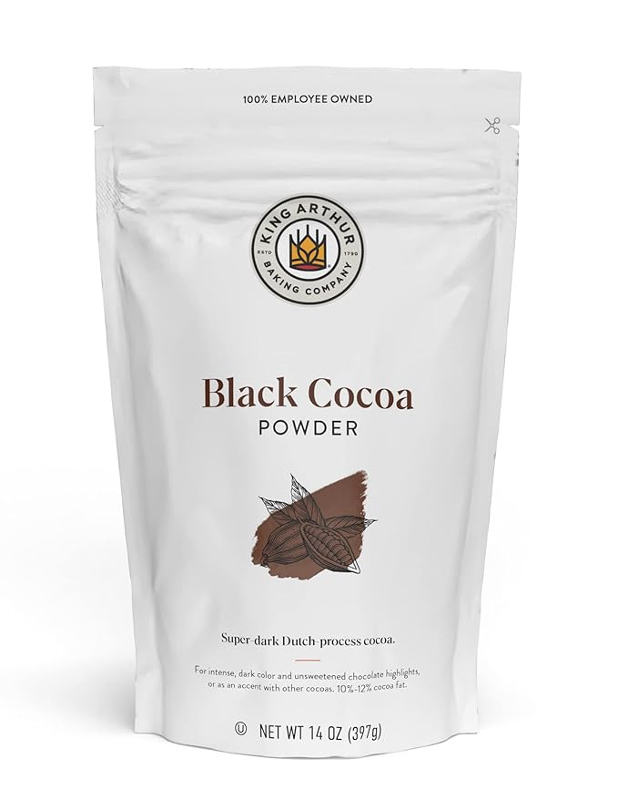 King Arthur Black Cocoa, Dutch Processed Cocoa Powder, Perfect for Baking, 14 Ounces | Amazon (US)