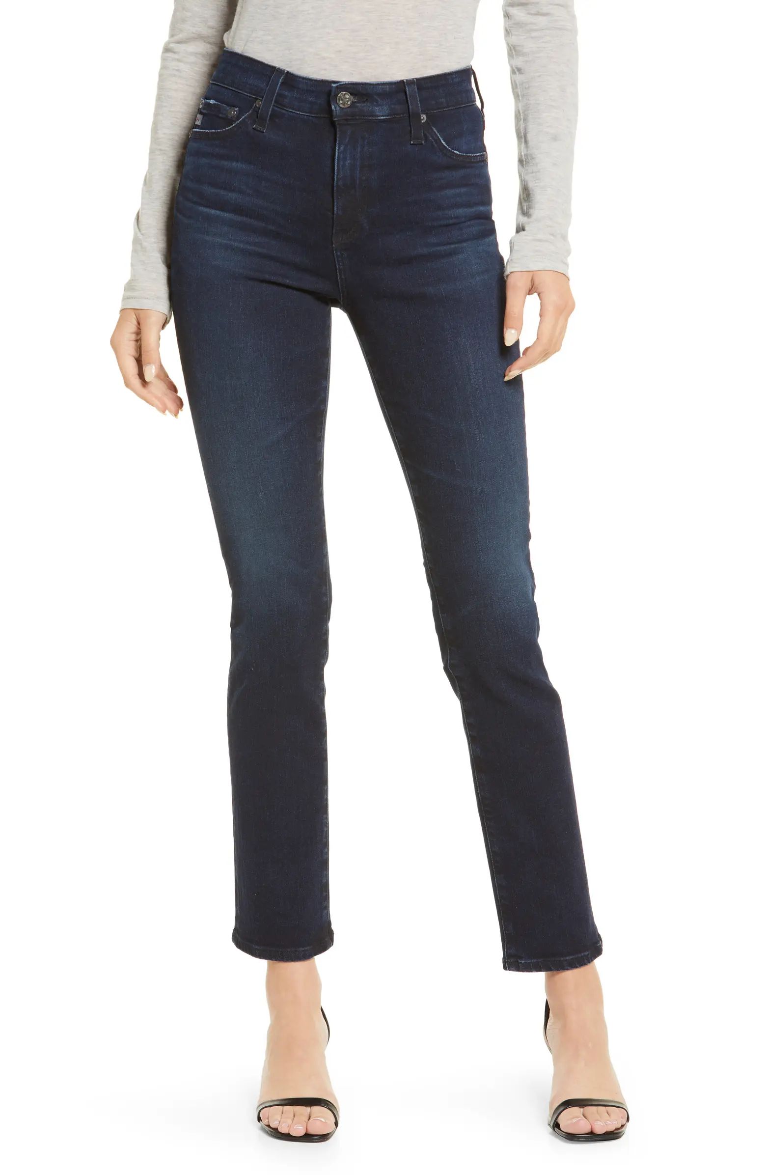 Mari High Waist Slim Straight Leg Jeans | Nordstrom