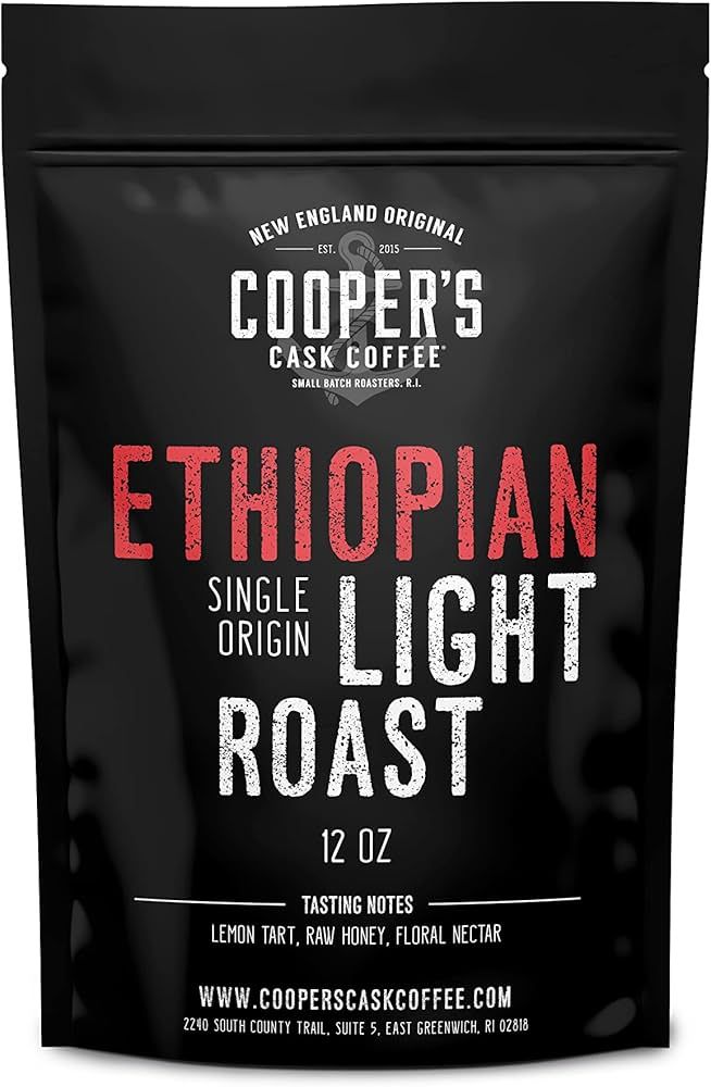 Ethiopian Bright Light Roast Grade 1, Whole Bean Coffee, Natural Dry Processed Origin, Intense Br... | Amazon (US)