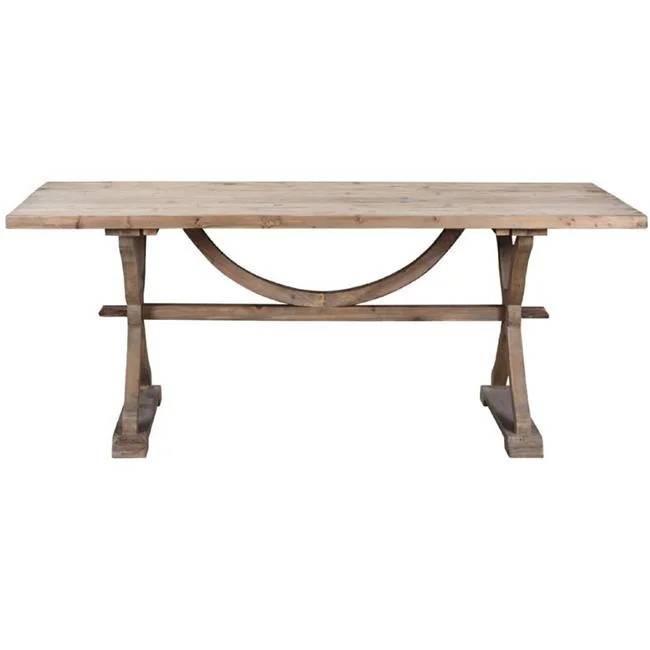 Boraam Industries 17123 30.5 x 77.25 x 6.5 in. Monika Hibbs Aldridge Dining Table, Natural | Walmart (US)