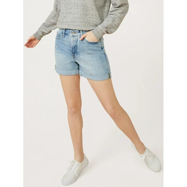 Free Assembly Women’s Rolled Cuff Jean Shorts | Walmart (US)