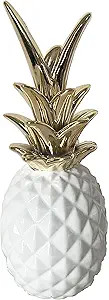 First of a Kind White & Gold Ceramic Pineapple Decorative Centerpiece Display Decor for Living Ro... | Amazon (US)