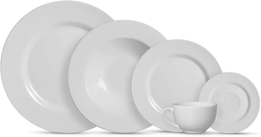 Aparelho de Jantar 20 pçs Branco Liso Alleanza | Amazon (BR)