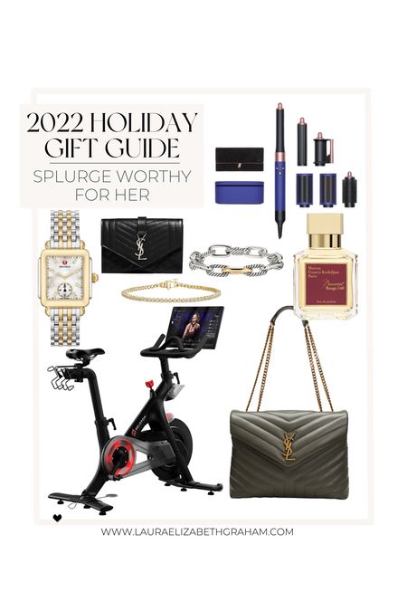 Do you have a lady in your life you would like to spoil this holiday season? Below are some great gifts that are truly splurge worthy!

Gift guide | bike | DYSON air wrap | YSL | bag | purse | jewelry 

#LTKHoliday #LTKhome #LTKitbag