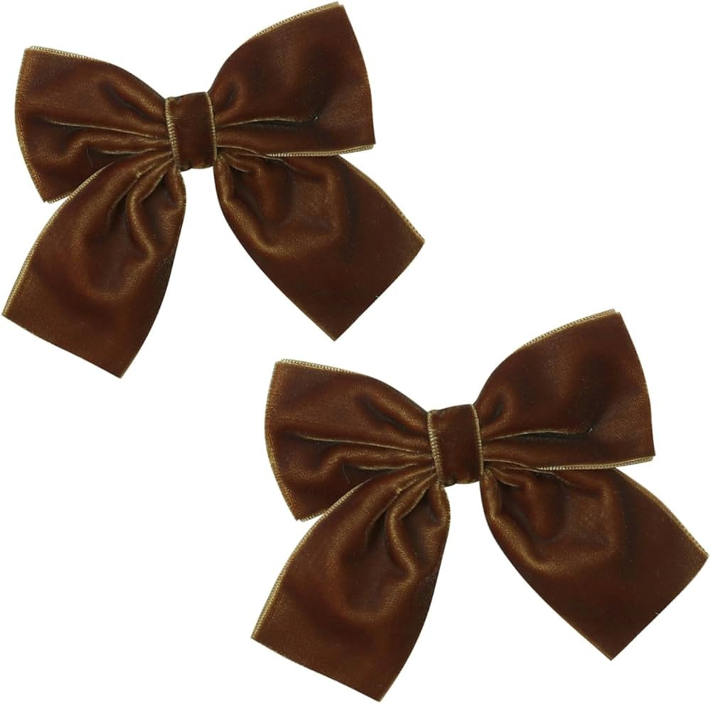 Hjiaruiky Hair Bows for Girls Toddlers Velvet Bows for Hair Hand-made Big Bows Clips for Little G... | Amazon (US)